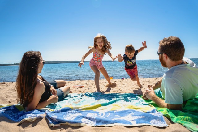Kids on a beach