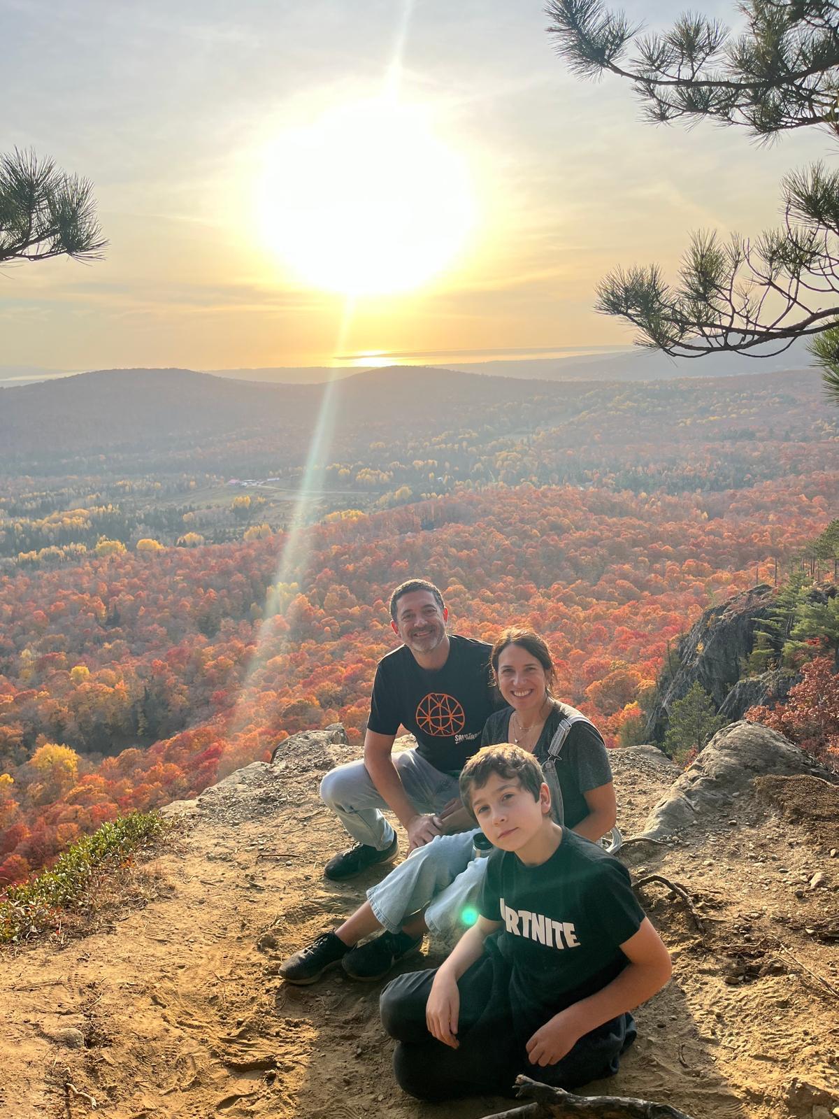 Family on Robertson Cliffs